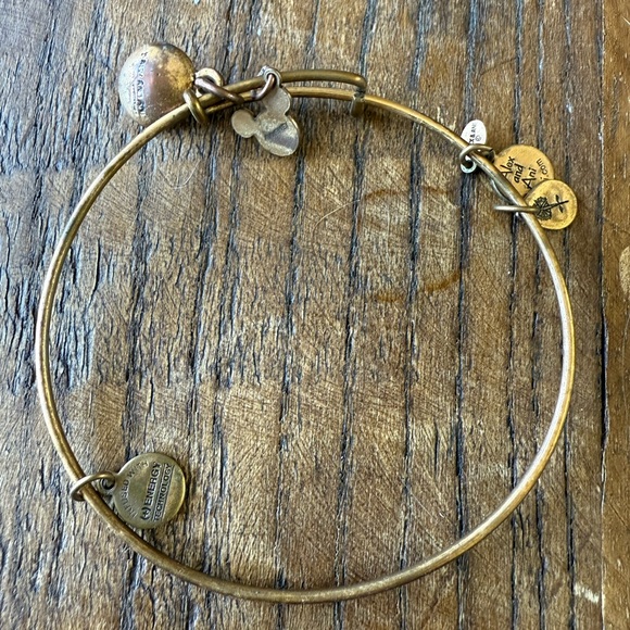 Alex and Ani Gold Charm Disney Bracelet with Blue Crystal - Picture 2 of 5